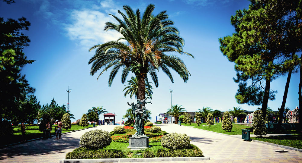 Batumi Boulevard with palm trees