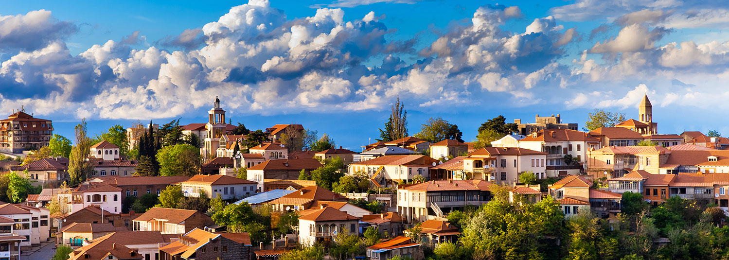 Picturesque view of Sighnaghi town in Kakheti